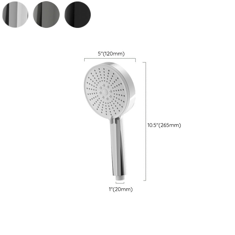 Plastic Handheld Showerhead Round Hand Shower with Self-Cleaning