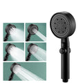 Round Handheld Showerhead Modern Plastic Head with Self-Cleaning