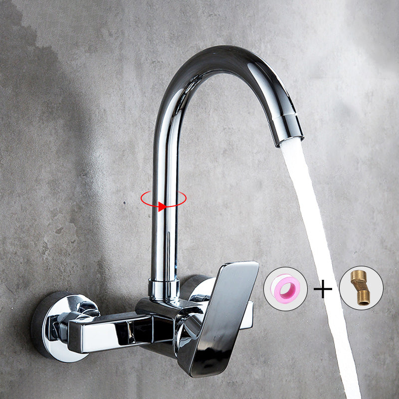 Center connection basin mixer single lever swivel spout center connection fitting