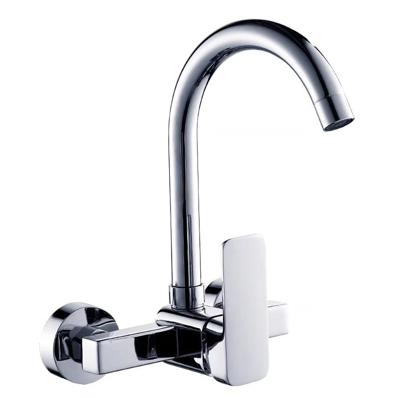 Center connection basin mixer single lever swivel spout center connection fitting