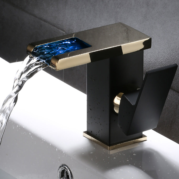 Basin Waterfall Outlet Single Lever Tap with LED Light