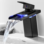 Basin Waterfall Outlet Single Lever Tap with LED Light