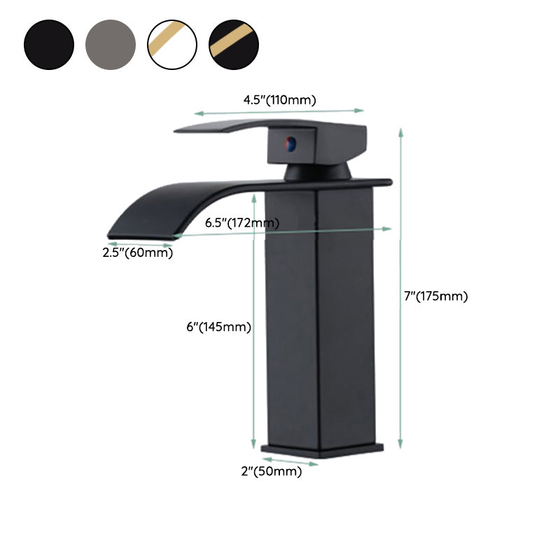 Basin Waterfall Outlet Single Lever Tap with LED Light
