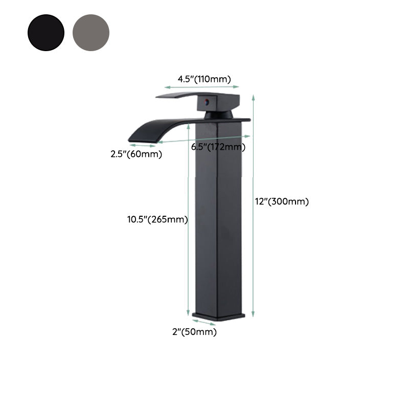 Basin Waterfall Outlet Single Lever Tap with LED Light