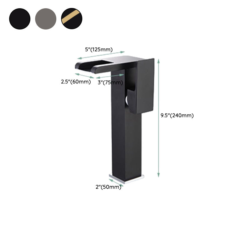 Basin Waterfall Outlet Single Lever Tap with LED Light