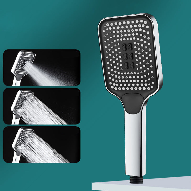 Contemporary Handheld Supercharged Showerhead Square 3 Settings Spray Head