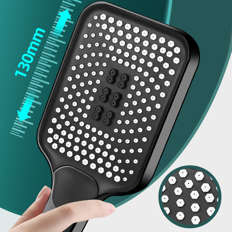 Contemporary Handheld Supercharged Showerhead Square 3 Settings Spray Head