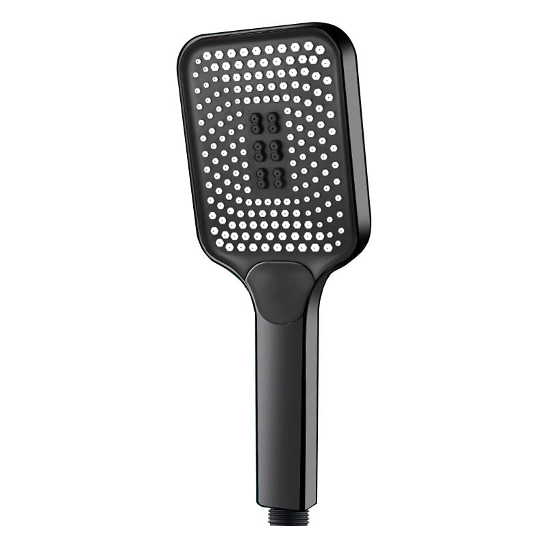 Contemporary Handheld Supercharged Showerhead Square 3 Settings Spray Head