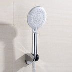 Silver Shower Head Combo Metal Modern 5 Spray Pattern Shower Heads