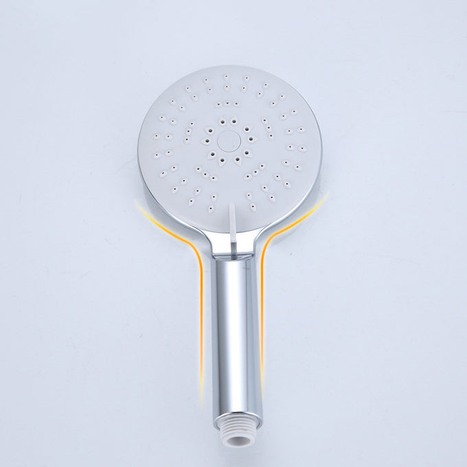 Silver Shower Head Combo Metal Modern 5 Spray Pattern Shower Heads