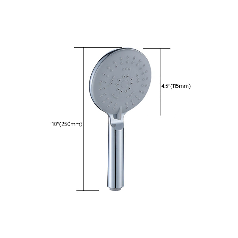 Silver Shower Head Combo Metal Modern 5 Spray Pattern Shower Heads