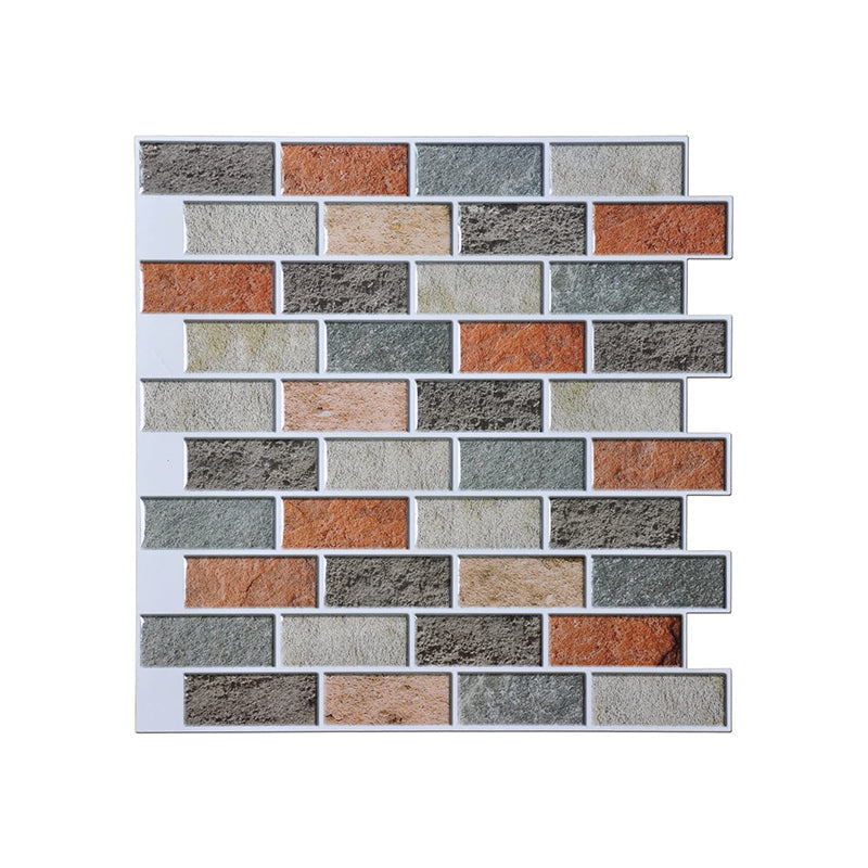 Square Peel-and-Stick Tiles Plastic Indoor Peel & Stick Subway Tile