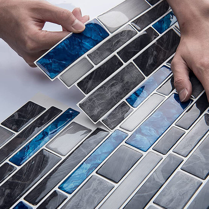 Square Peel-and-Stick Tiles Plastic Indoor Peel & Stick Subway Tile