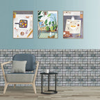 Plastic Peel & Stick Subway Tile 3D Subway Tile with Slip-Resistant Surface