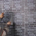 Plastic Peel & Stick Subway Tile 3D Subway Tile with Slip-Resistant Surface