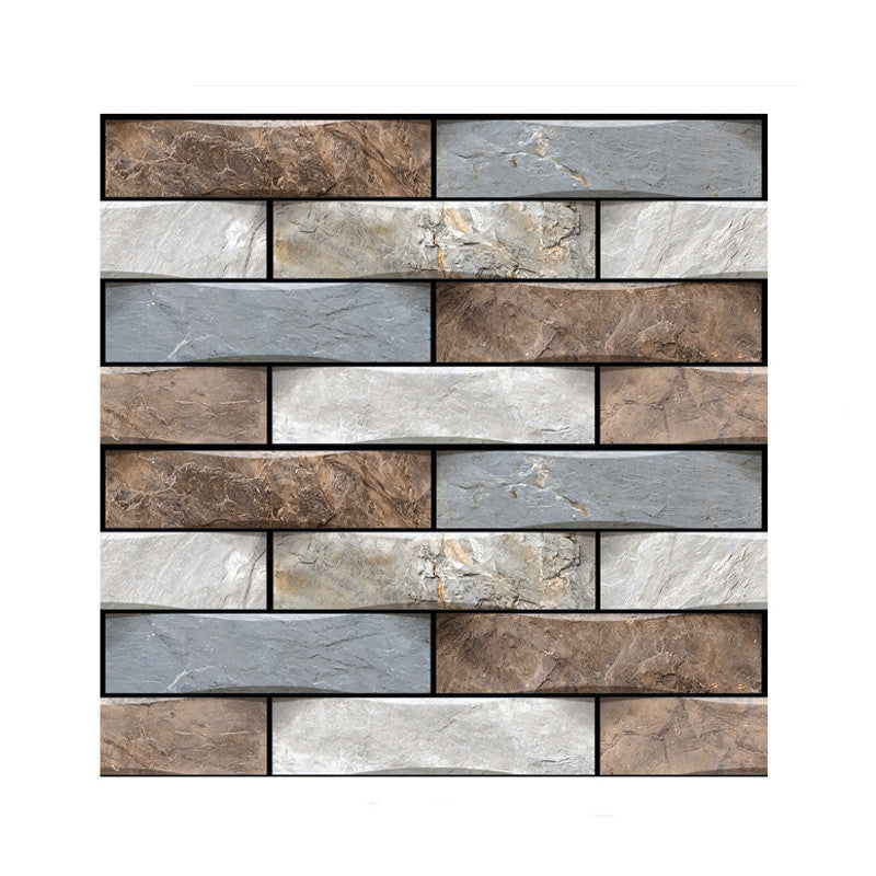 Plastic Peel & Stick Subway Tile 3D Subway Tile with Slip-Resistant Surface