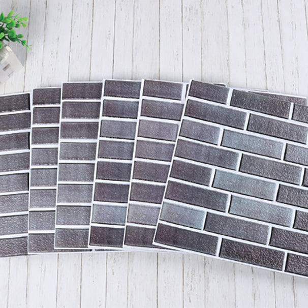 Plastic Peel & Stick Subway Tile 3D Subway Tile with Slip-Resistant Surface