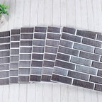 Plastic Peel & Stick Subway Tile 3D Subway Tile with Slip-Resistant Surface