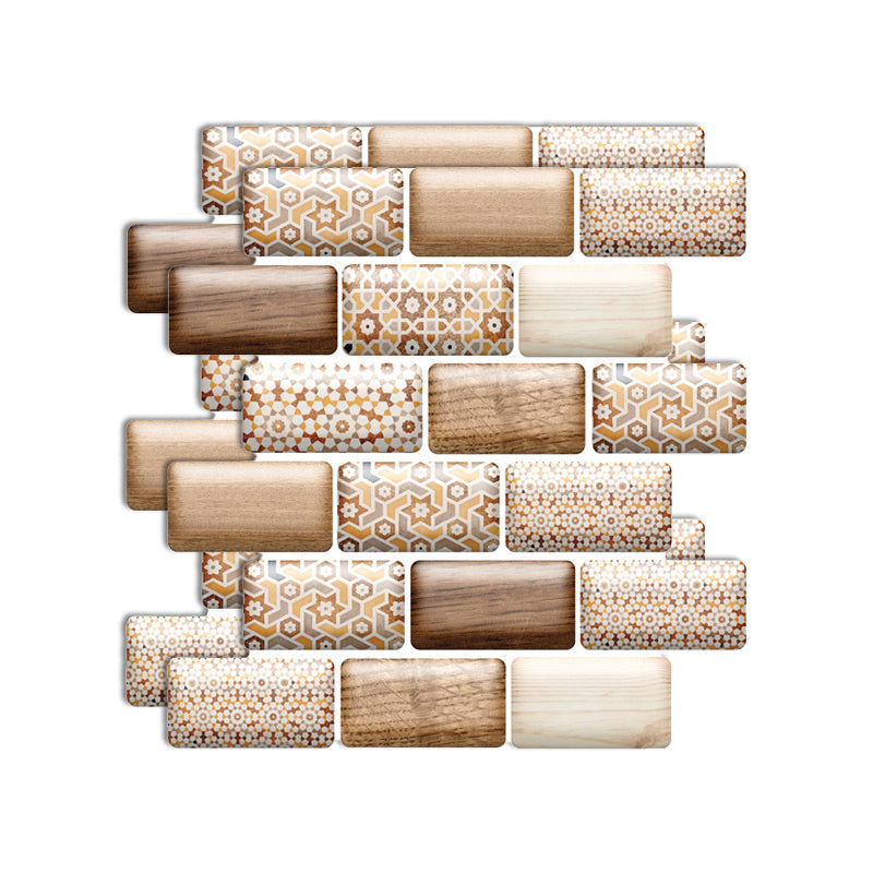 Plastic Peel & Stick Subway Tile 3D Subway Tile with Slip-Resistant Surface