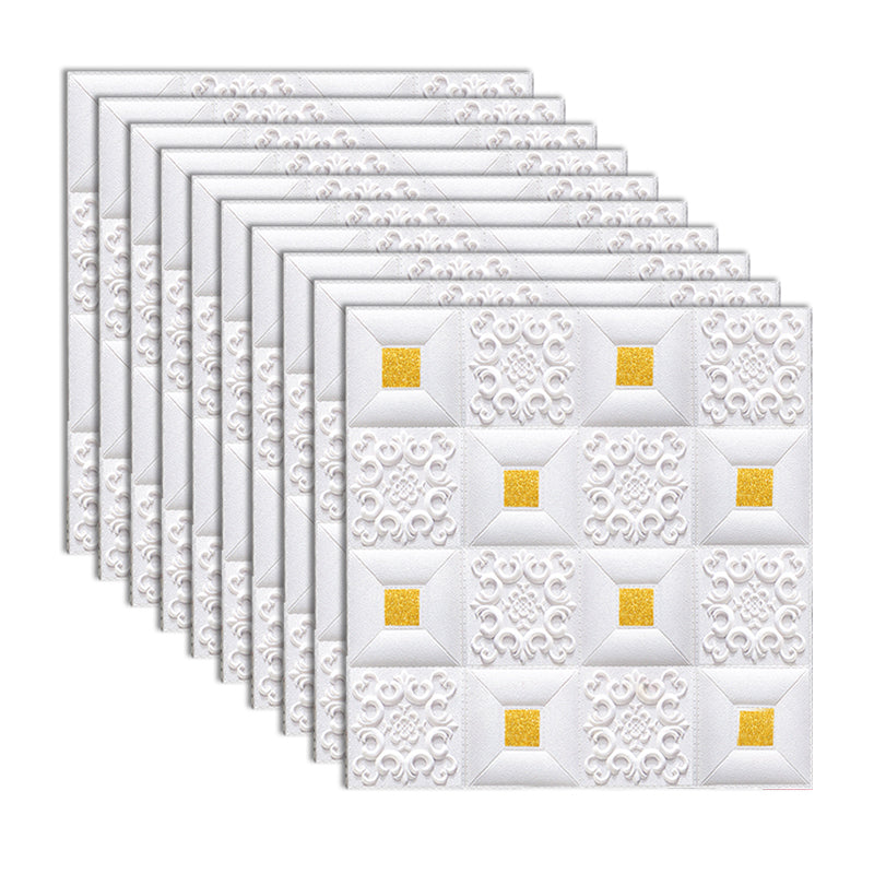 Modern Pearl Wall Bowls PVC Wall Access Panel Peel and Stick Wall Tile Set of 10