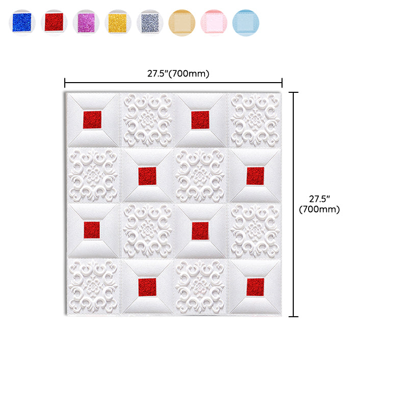 Modern Pearl Wall Bowls PVC Wall Access Panel Peel and Stick Wall Tile Set of 10