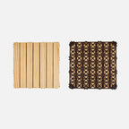 7-Slat Square Wood Terrace Tiles Laying Pattern Outdoor Terrace Tiles