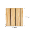 7-Slat Square Wood Terrace Tiles Laying Pattern Outdoor Terrace Tiles