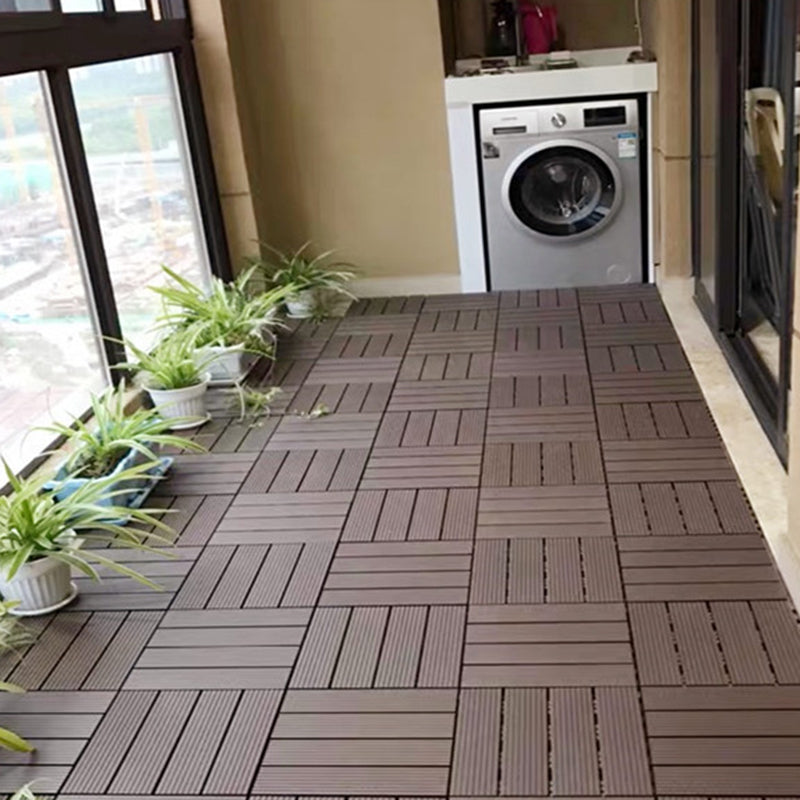 Waterproof Decking Board Strips Composite Square Outdoor Decking Tile Terrace