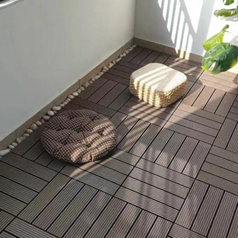 Waterproof Decking Board Strips Composite Square Outdoor Decking Tile Terrace