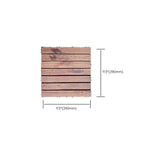 7-Slat Square Wood Floor Tiles Click Installation Outdoor Floor Tiles