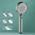 Modern Shower Head Adjustable Spray Pattern Round Plastic Hand Shower