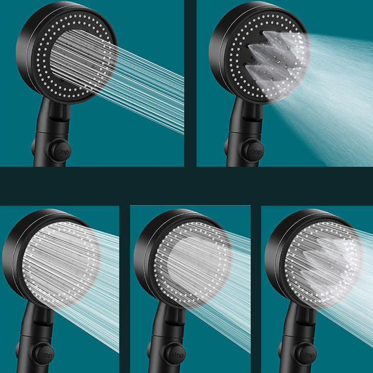 Modern Shower Head Adjustable Spray Pattern Round Plastic Hand Shower