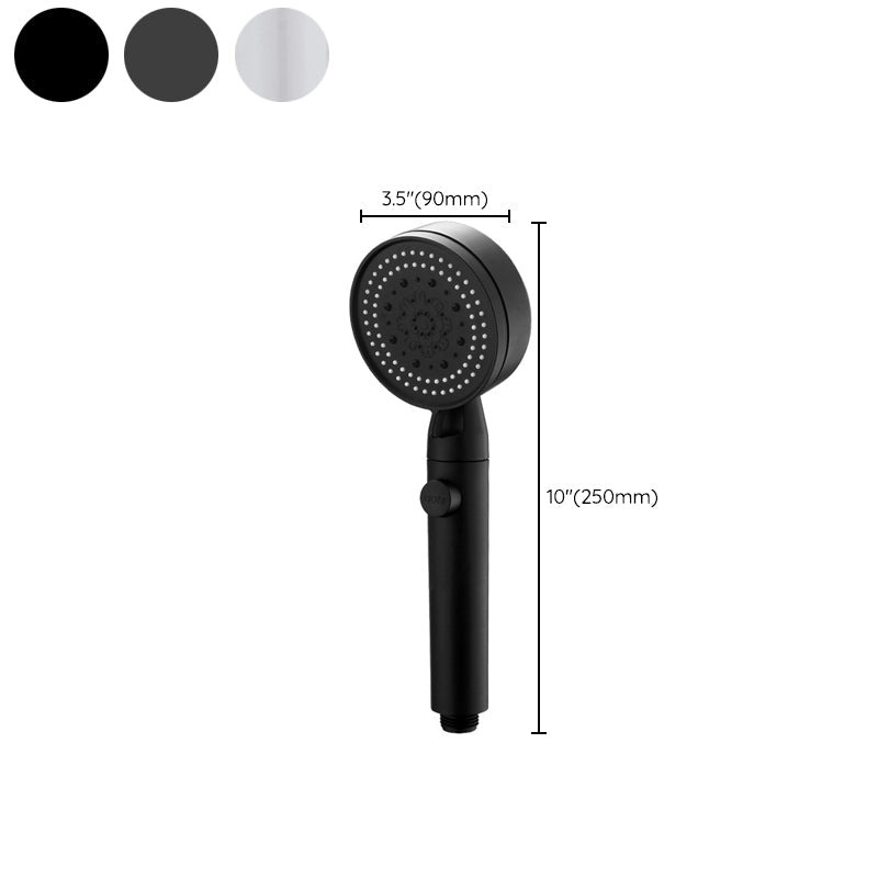 Modern Shower Head Adjustable Spray Pattern Round Plastic Hand Shower
