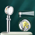 Round shower head adjustable water flow handheld shower head with water filtration