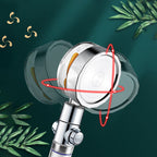 Round shower head adjustable water flow handheld shower head with water filtration