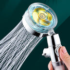 Round shower head adjustable water flow handheld shower head with water filtration