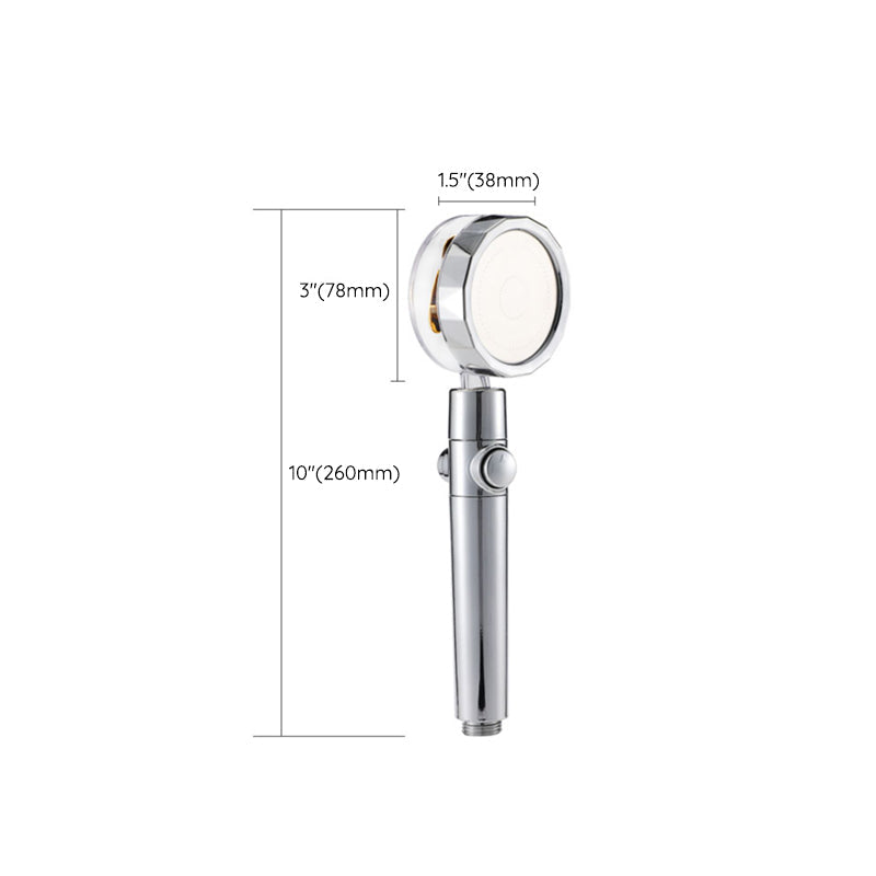 Round shower head adjustable water flow handheld shower head with water filtration