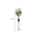 Round shower head adjustable water flow handheld shower head with water filtration