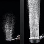 Classic Plastic Shower Head 5 Settings Round Handheld Shower Heads