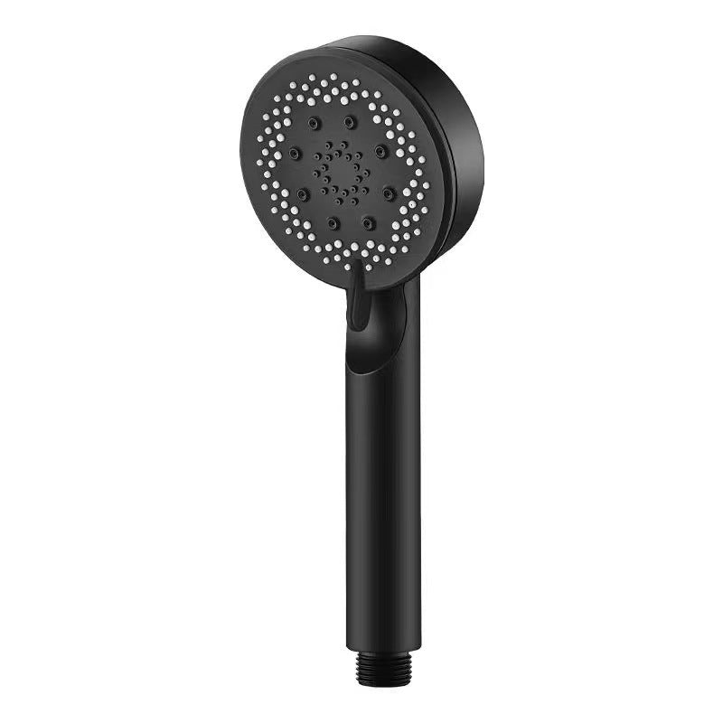 Classic Plastic Shower Head 5 Settings Round Handheld Shower Heads