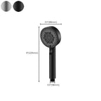Classic Plastic Shower Head 5 Settings Round Handheld Shower Heads