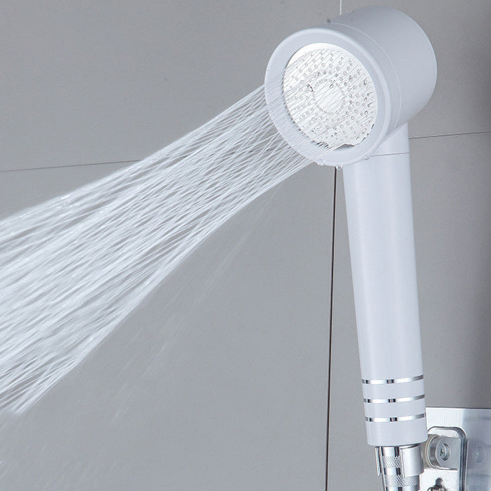 Contemporary Shower Head Combination White Adjustable Hand Shower