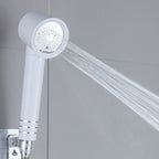 Contemporary Shower Head Combination White Adjustable Hand Shower