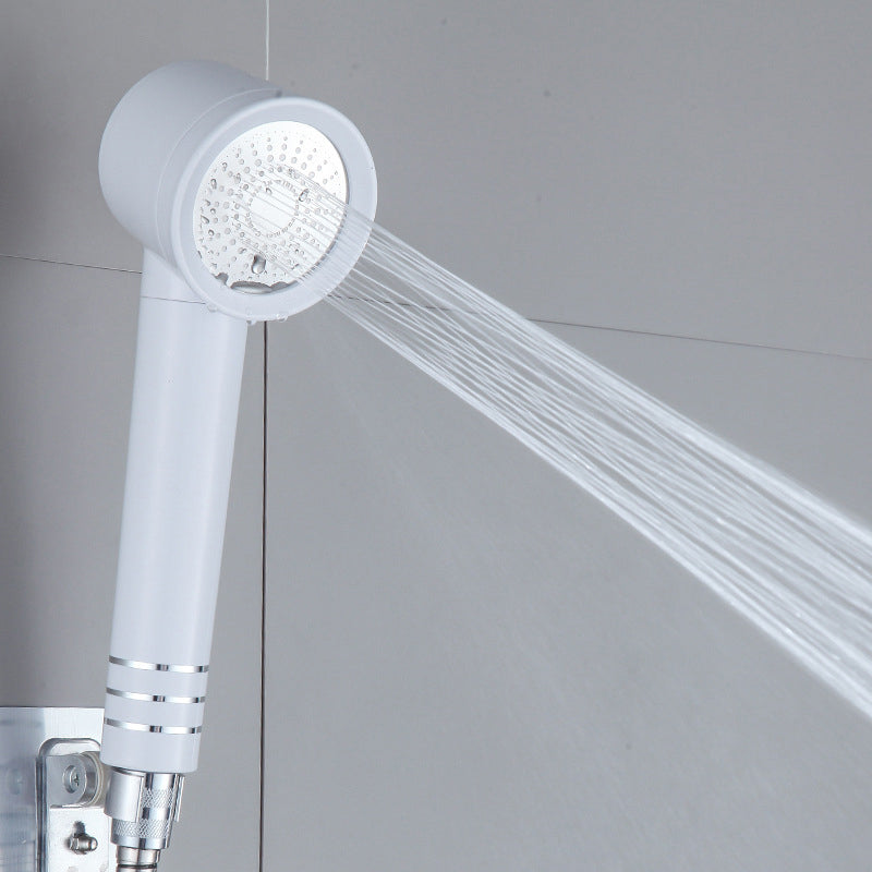 Contemporary Shower Head Combination White Adjustable Hand Shower