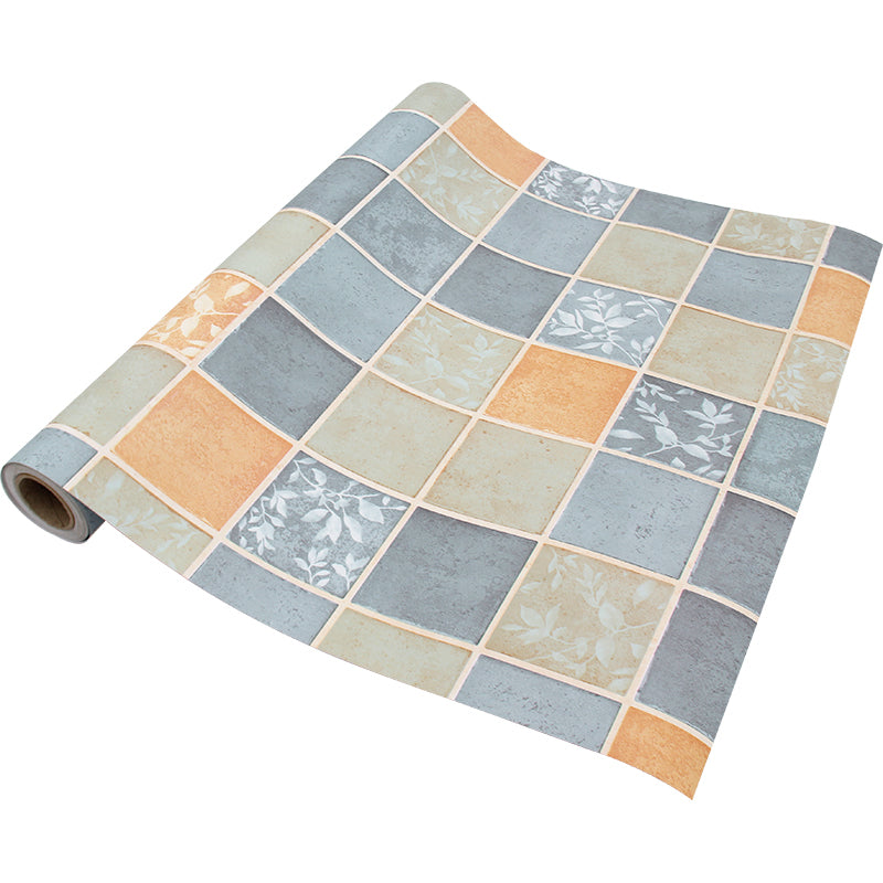 Modern Vinyl Plank Flooring Self-Adhesive Grid Pattern PVC Flooring