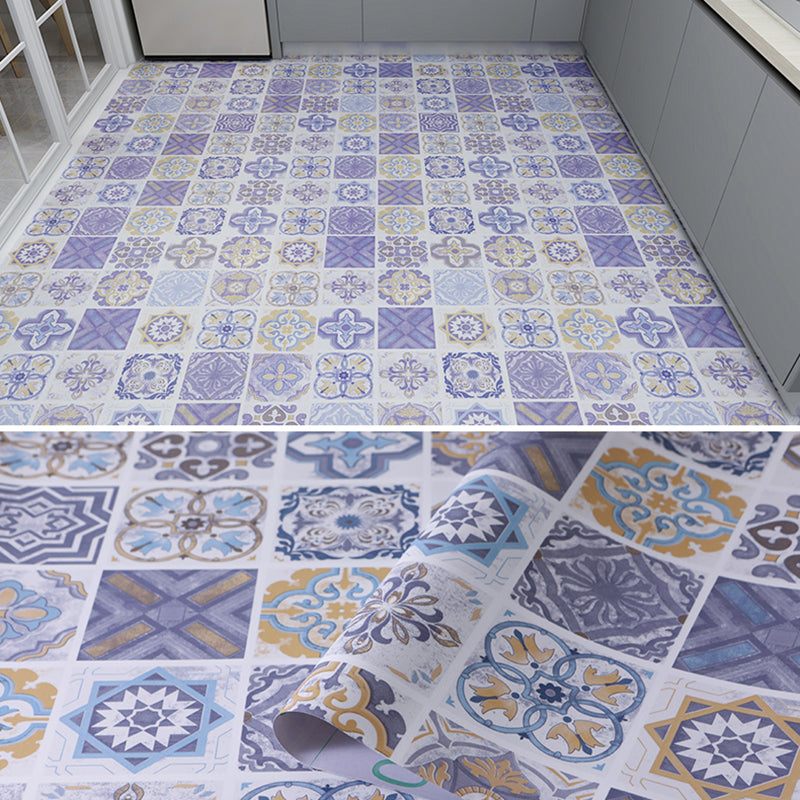 Modern vinyl floor planks for peeling and sticking Geometrically printed PVC flooring