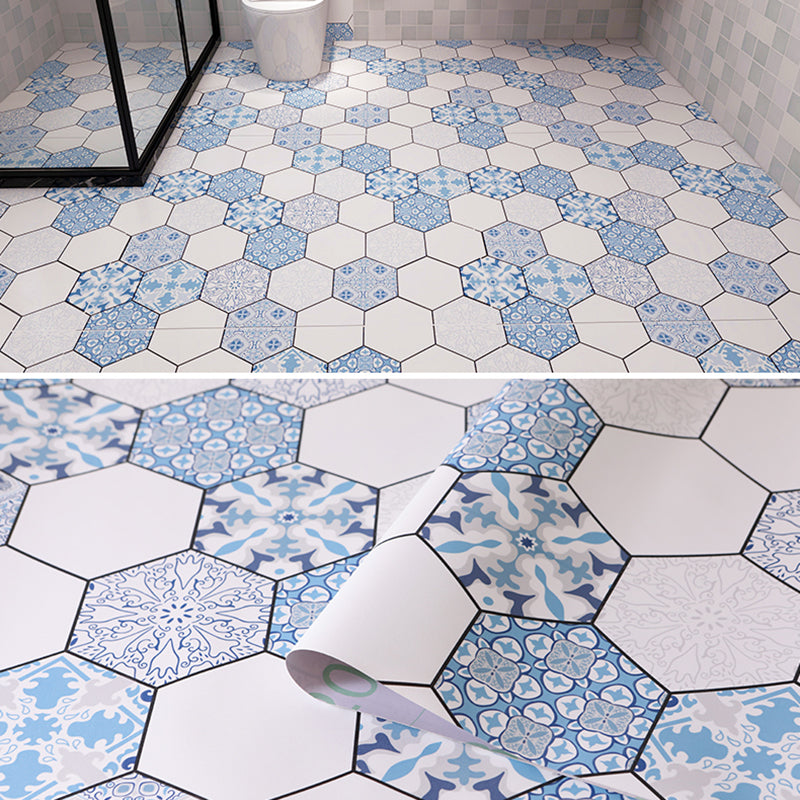 Modern vinyl floor planks for peeling and sticking Geometrically printed PVC flooring