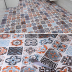 Modern vinyl floor planks for peeling and sticking Geometrically printed PVC flooring