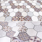 Modern vinyl floor planks for peeling and sticking Geometrically printed PVC flooring