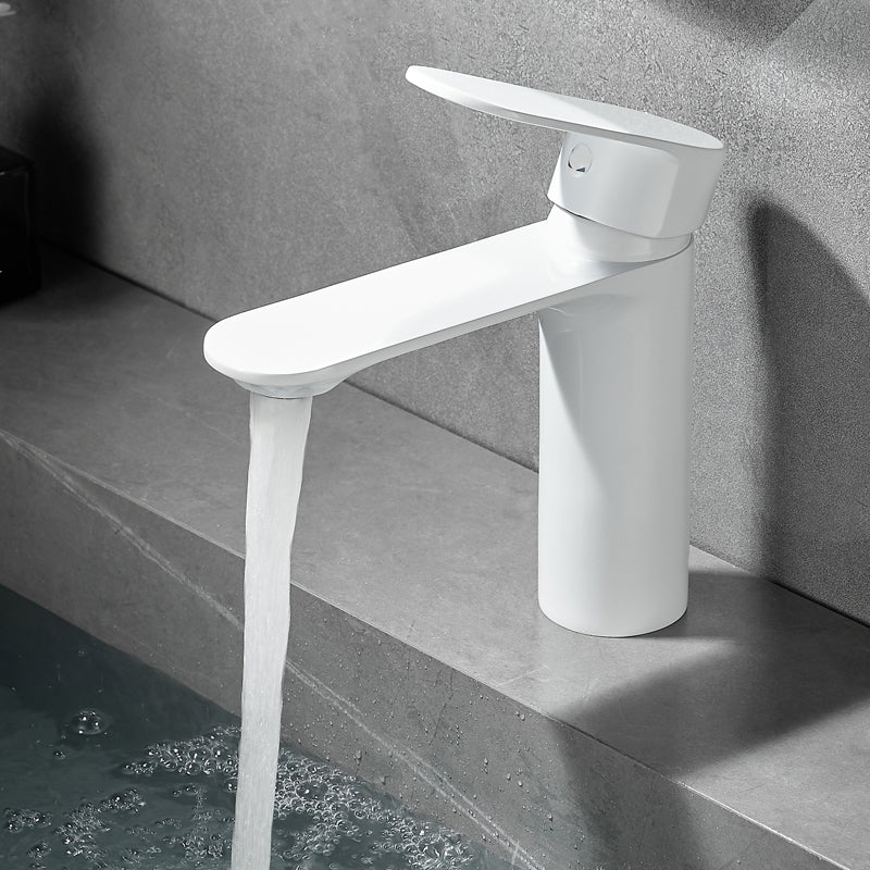 Bathroom Sink Faucet Lever Handle Brass Monochrome Bathroom Faucet